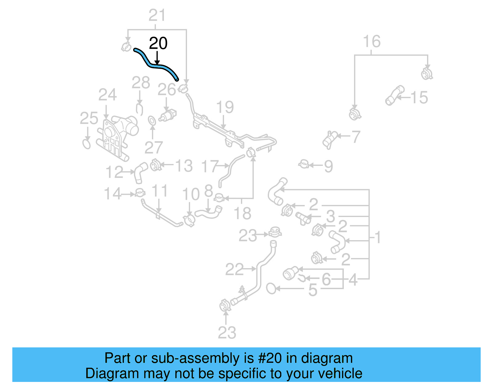 Inlet Hose 1K0-122-447-EQ - View 7
