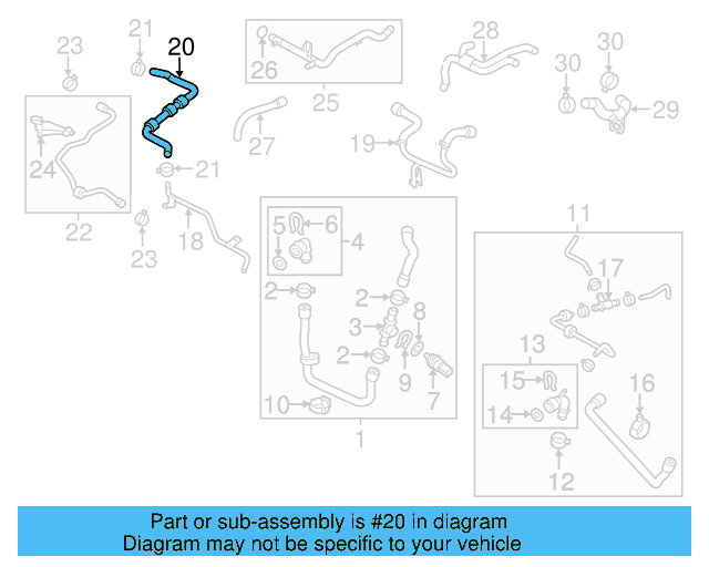 Overflow Hose 1K0-122-447-GR - View 30