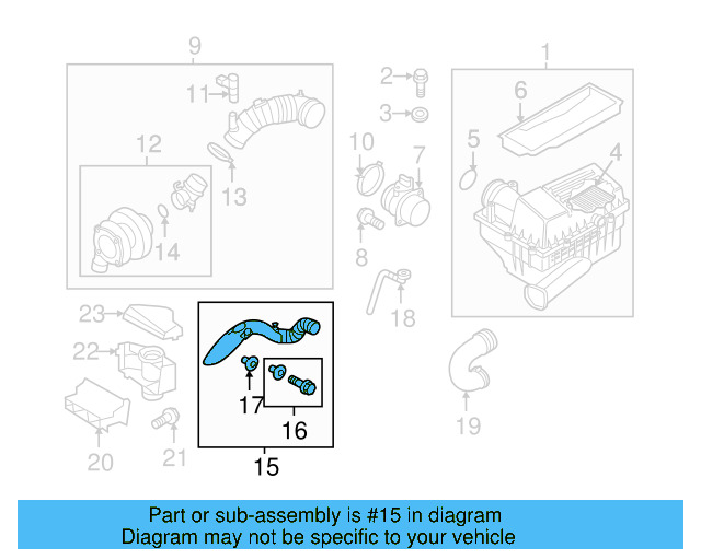 Inlet Connector 1K0-805-962-E-9B9 - View 96
