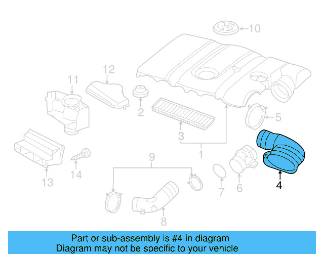 Intake Duct 1K0-129-618-AD - View 18