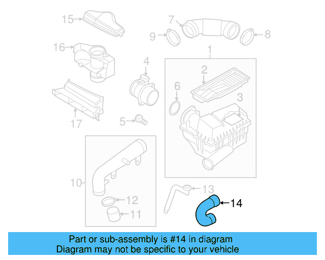 Engine Air Intake Hose 1K0-129-627-C - View 111