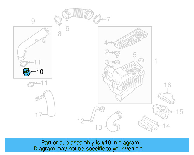 Engine Air Intake Hose 1K0-129-627-C - View 95