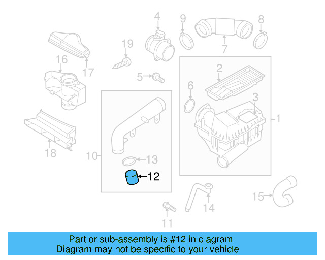 Engine Air Intake Hose 1K0-129-627-C - View 72