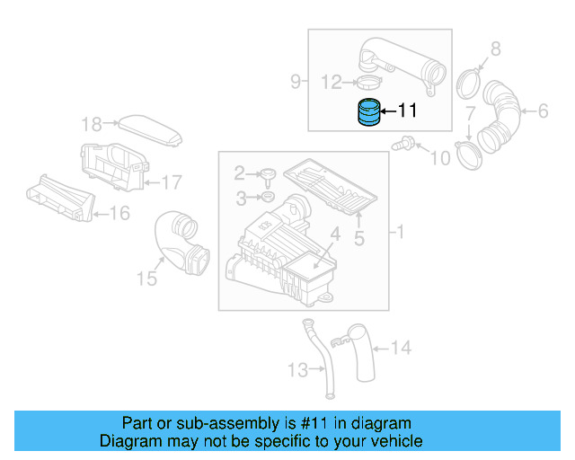 Engine Air Intake Hose 1K0-129-627-C - View 69