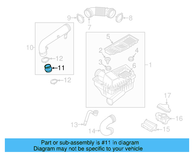 Engine Air Intake Hose 1K0-129-627-C - View 49