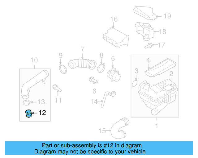 Engine Air Intake Hose 1K0-129-627-C - View 101
