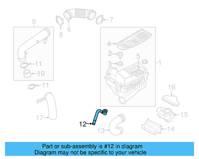 Drain Tube 1K0-129-637-D - View 60