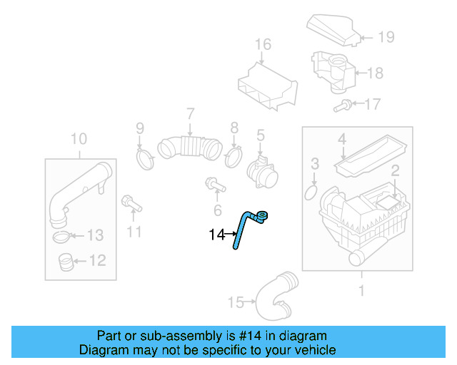Drain Tube 1K0-129-637-D - View 65