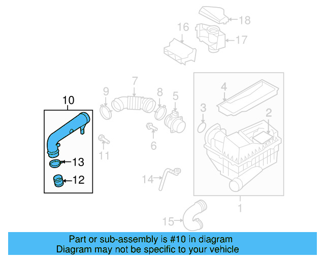 Engine Air Intake Hose 1K0-129-654-BE - View 52