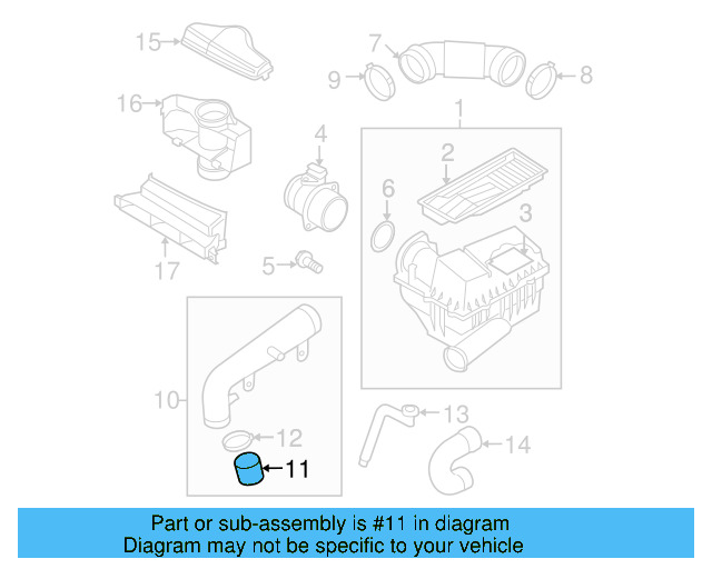 Engine Air Intake Hose 1K0-129-627-C - View 22