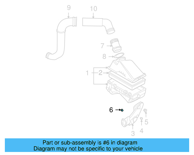 Intake Pipe Bushing 1K0-129-734-B