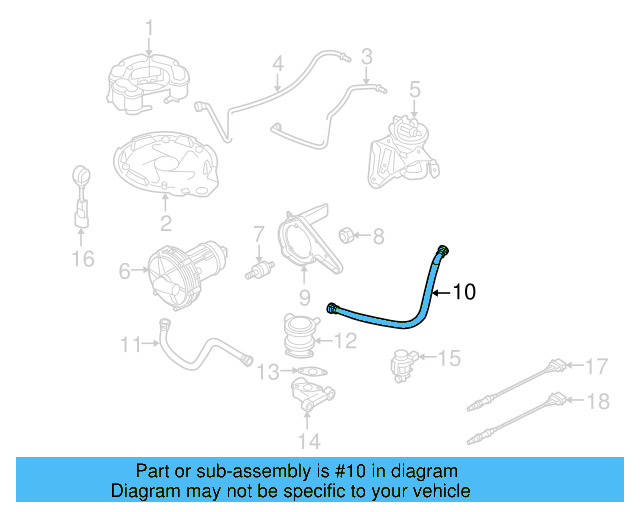 Secondary Air Injection Pump Hose 1K0-131-149-H - View 8