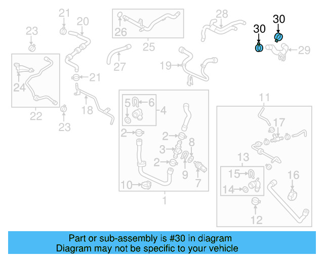 Reservoir Hose Bracket 1K0-133-687-B - View 6
