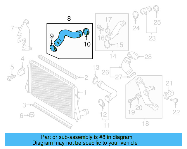Inlet Hose 1K0-145-832-AT - View 10