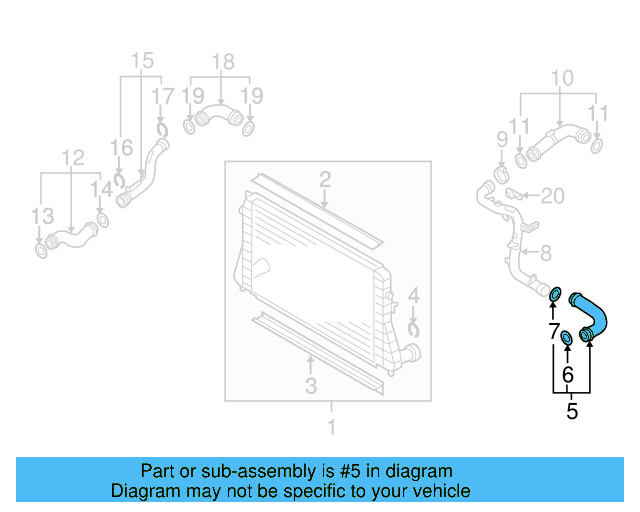 Pressure Hose 1K0-145-834-AM - View 63