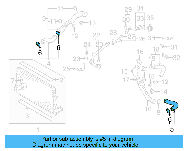 Pressure Hose 1K0-145-834-AM - View 36