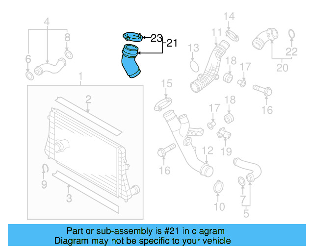 Pressure Hose 1K0-145-834-AM - View 74