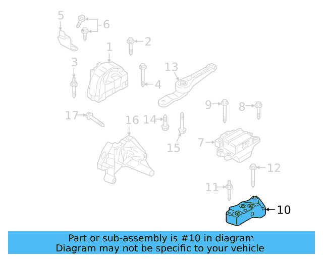 Trans Mount Bracket 1K0-199-117-AB - View 61