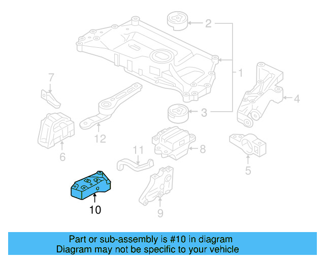 Trans Mount Bracket 1K0-199-117-AB - View 5