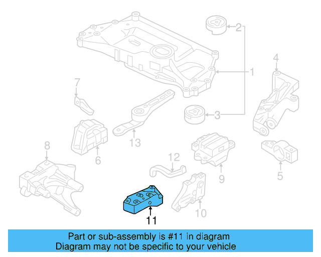 Trans Mount Bracket 1K0-199-117-AB - View 7