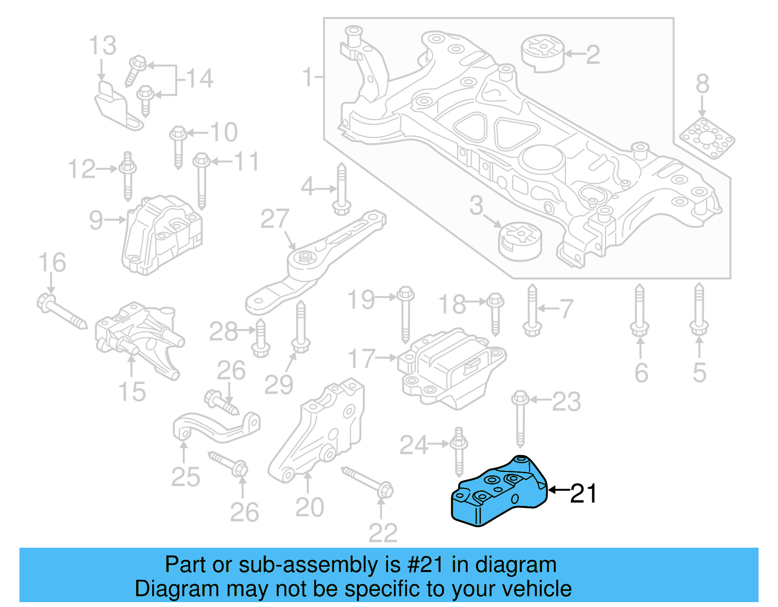 Trans Mount Bracket 1K0-199-117-AB - View 11