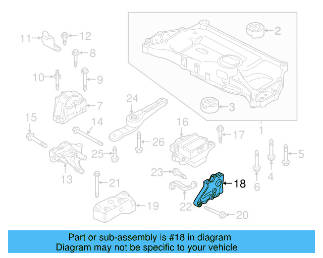 Trans Mount Lower Bracket 1K0-199-117-CD - View 30