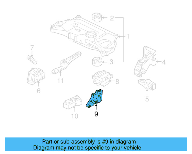 Trans Mount Lower Bracket 1K0-199-117-CD - View 32