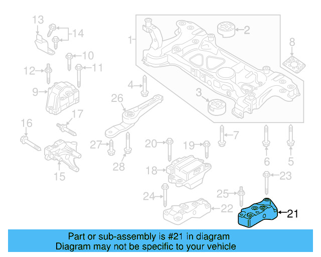 Trans Mount Lower Bracket 1K0-199-117-CD - View 86