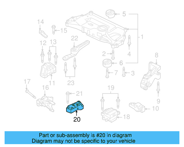 Trans Mount Lower Bracket 1K0-199-117-CD - View 75