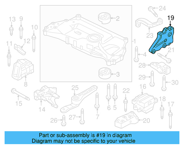 Trans Mount Lower Bracket 1K0-199-117-CD - View 89