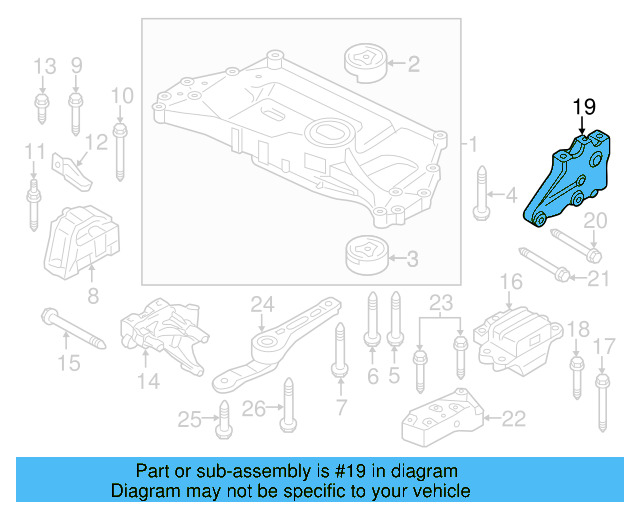 Trans Mount Lower Bracket 1K0-199-117-CD - View 33