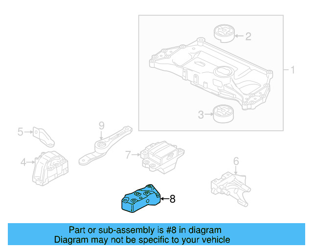 Trans Mount Lower Bracket 1K0-199-117-CD - View 78