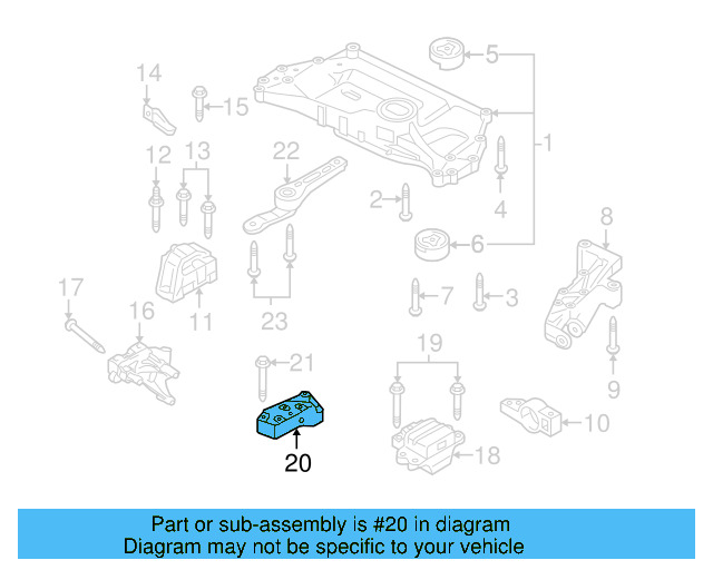 Trans Mount Lower Bracket 1K0-199-117-CD - View 83
