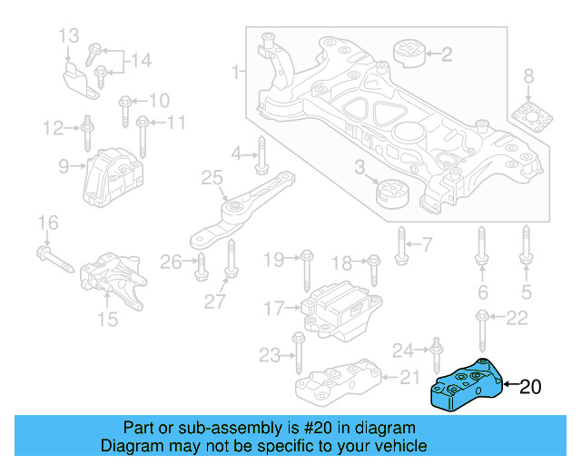 Trans Mount Lower Bracket 1K0-199-117-CD - View 36