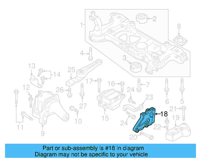 Trans Mount Bracket 1K0-199-117-CK - View 14