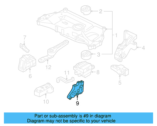 Trans Mount Bracket 1K0-199-117-CK - View 61