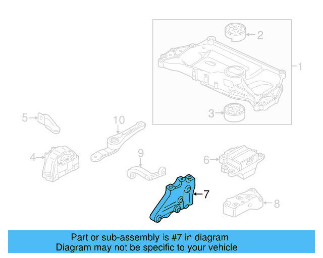Motor Mount Support 1K0-199-588-A - View 35