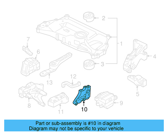 Trans Mount Bracket 1K0-199-117-CK - View 65