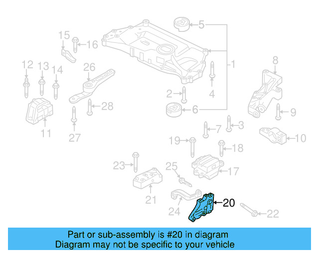 Rear Support Support Bracket 1K0-199-359-E - View 54