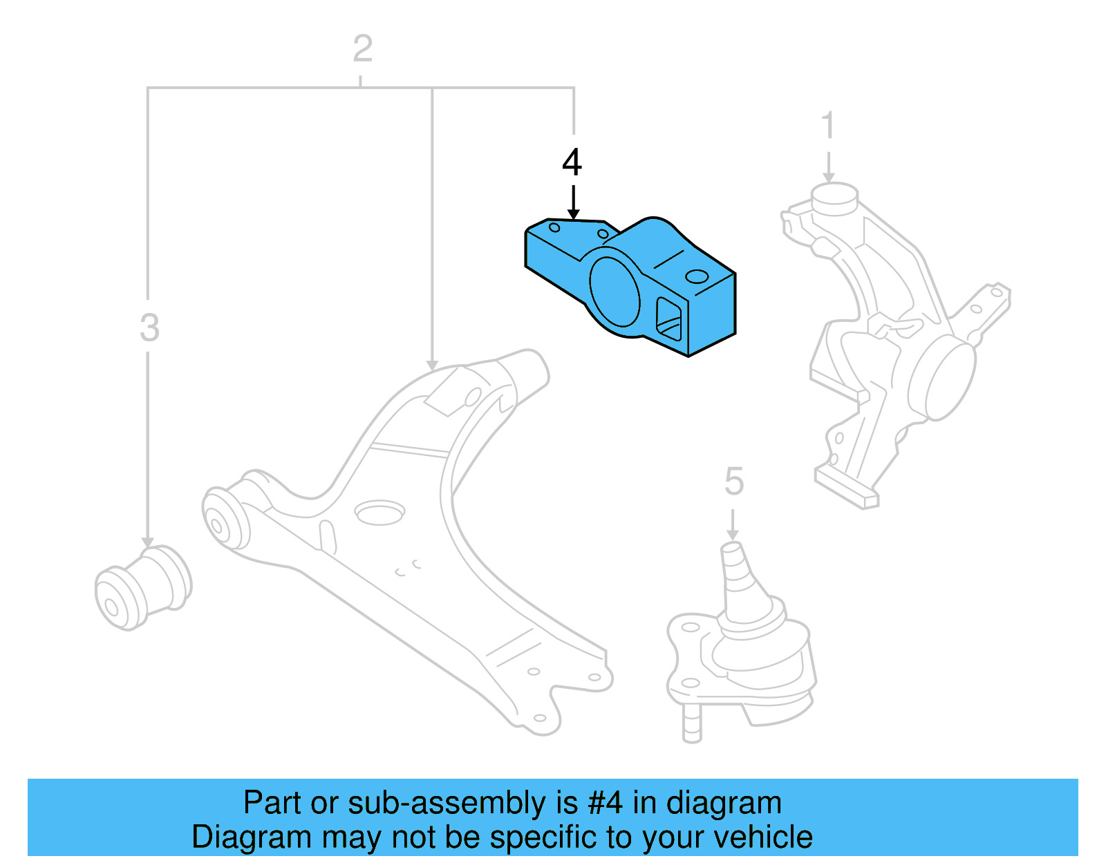Suspension Control Arm Bracket 1K0-199-231-J - View 24