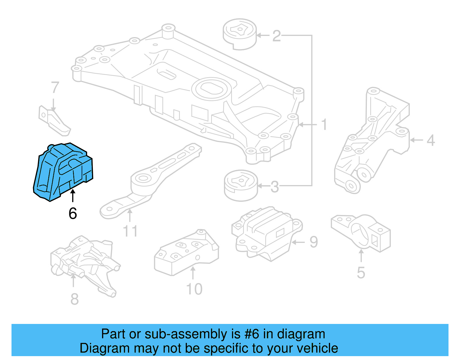 Mount 1K0-199-262-CB - View 6