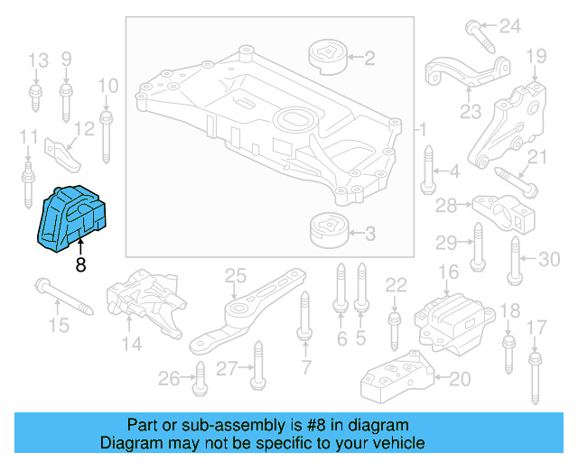 Motor Mount 1K0-199-262-CR - View 4