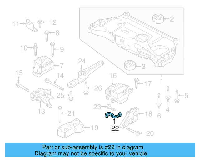 Rear Support Support Bracket 1K0-199-359-E - View 26