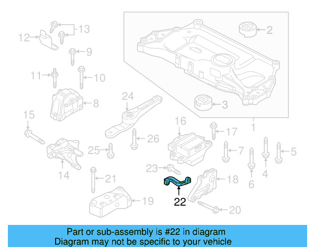 Rear Support Support Bracket 1K0-199-359-E - View 27