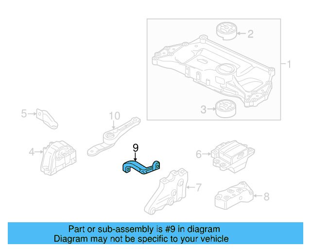 Rear Support Support Bracket 1K0-199-359-E - View 44