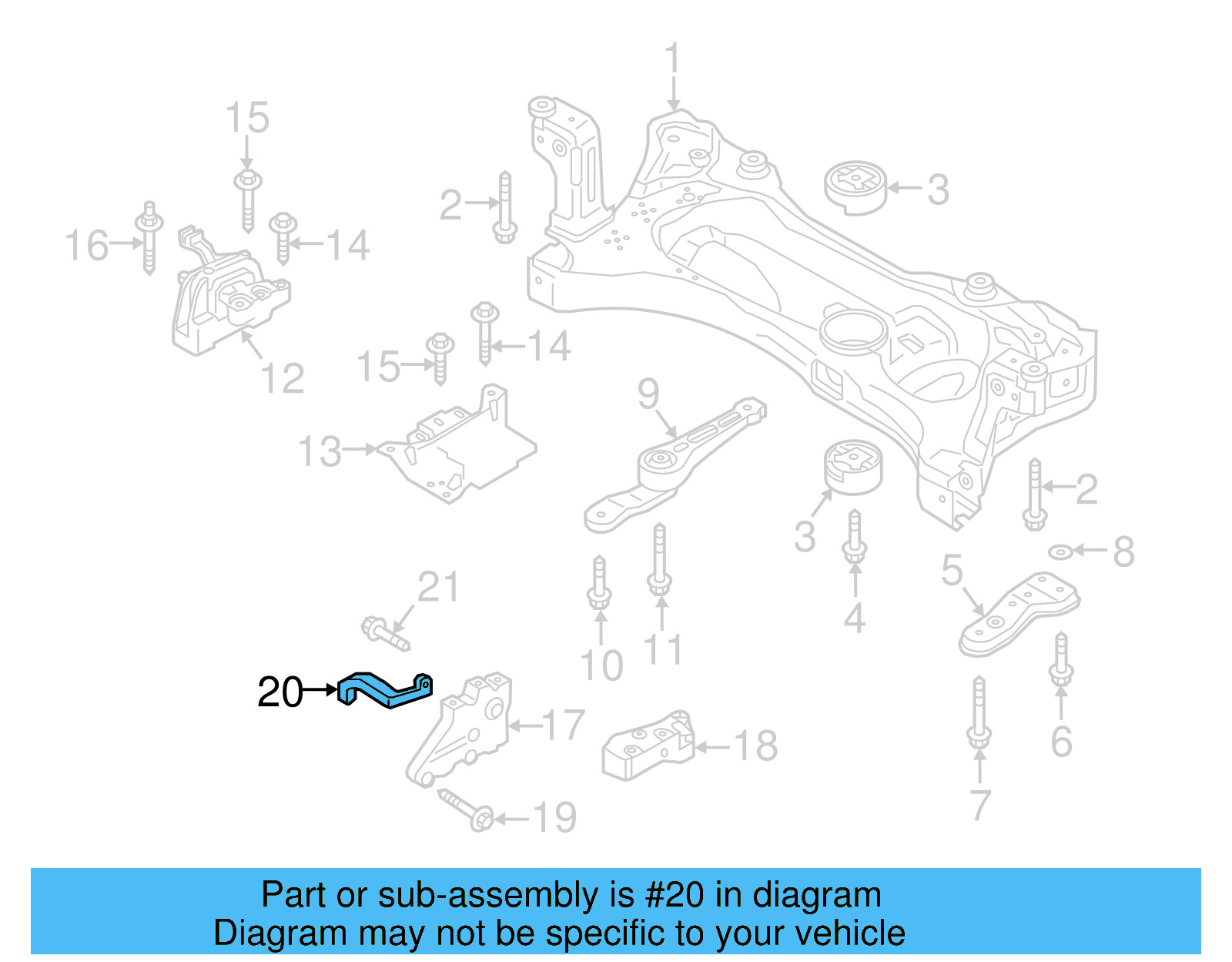 Rear Support Support Bracket 1K0-199-359-E - View 65