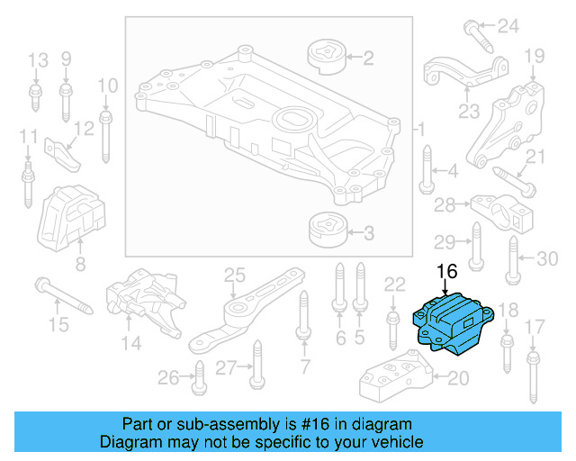 Mount 1K0-199-555-CF - View 18