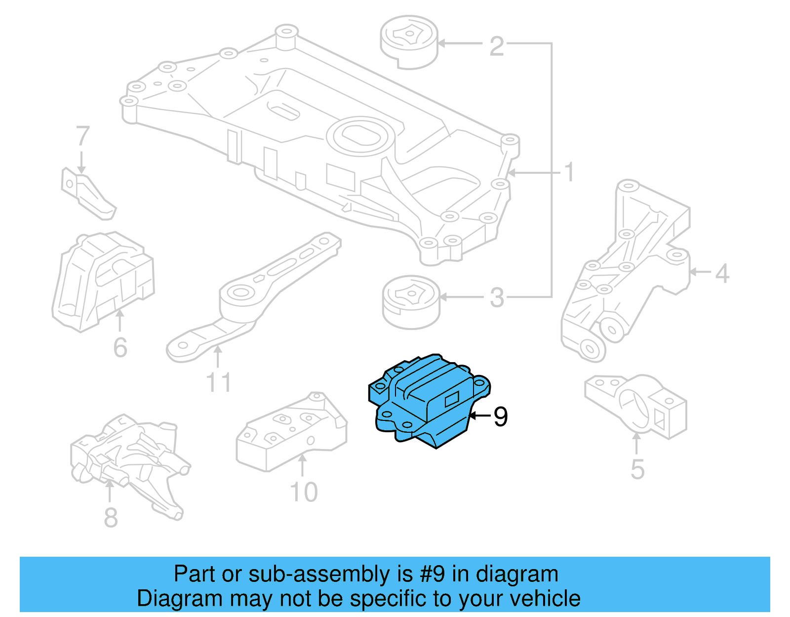 Mount 1K0-199-555-Q - View 4