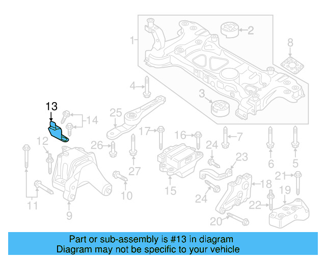 Motor Mount Support 1K0-199-588-A - View 9
