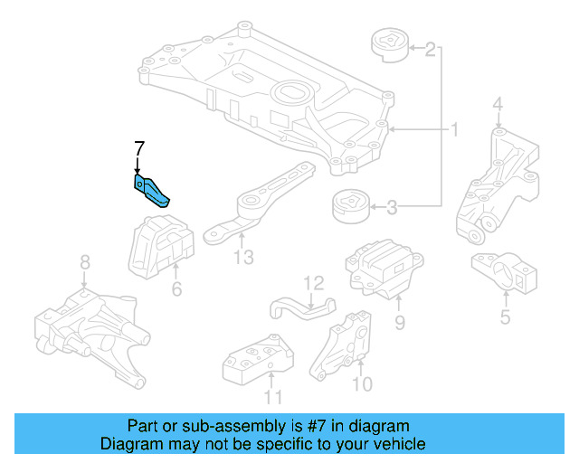 Motor Mount Support 1K0-199-588-A - View 11